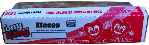 Caixa de doce de batata doce coração Tony Kelly