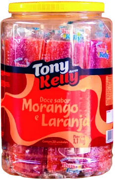 Pote de geleia de morango e laranja